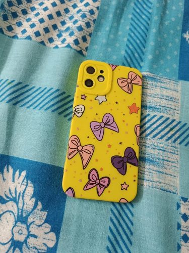 Colorful Bow and Star Delight Silicone Case for Apple iPhone Series photo review