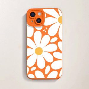 Retro Blossom Burst Silicone Case for Apple iPhone Series