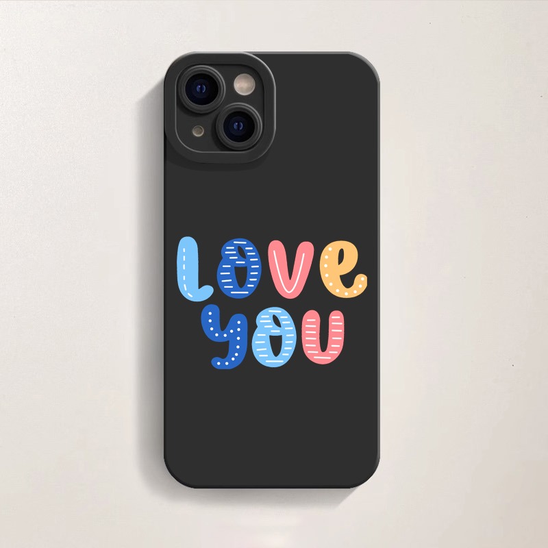 Colorful Love Message Silicone Case for Apple iPhone Series – view 2