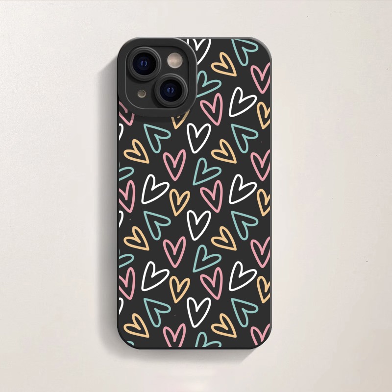 Colorful Heartbeat Delight Silicone Case for Apple iPhone Series – view 2