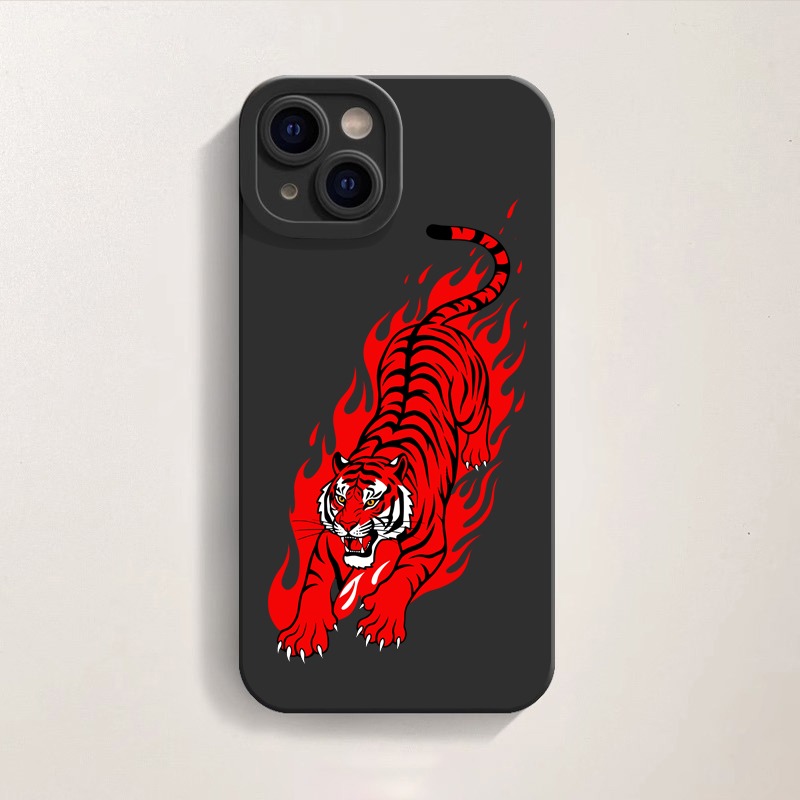 Fiery Tiger Blaze Silicone Case for Apple iPhone Series – view 2