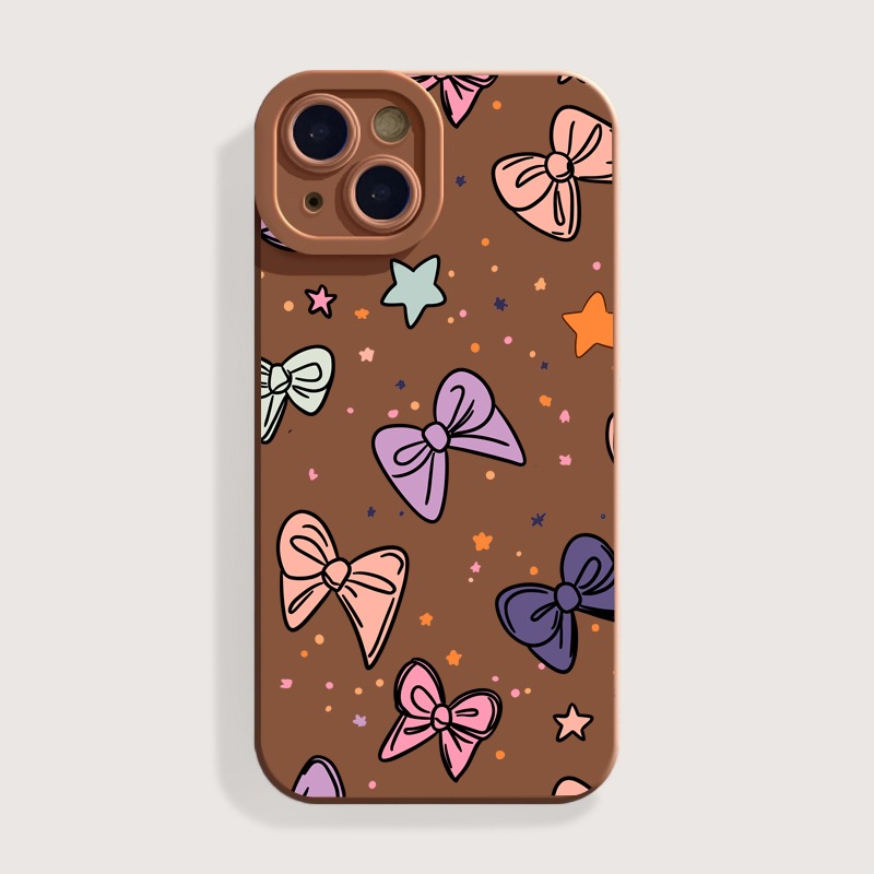 Colorful Bow and Star Delight Silicone Case for Apple iPhone Series – view 4