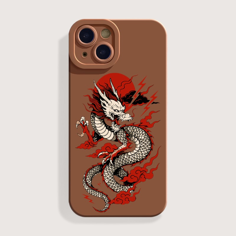 Firestorm Dragon Art Silicone Case for Apple iPhone Series – view 4