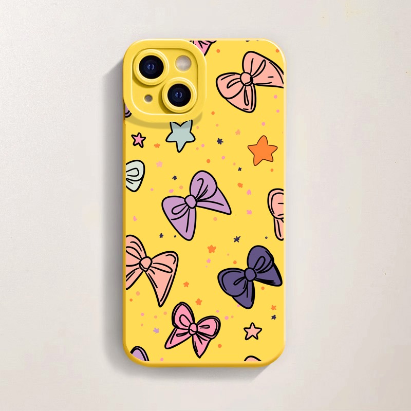 Colorful Bow and Star Delight Silicone Case for Apple iPhone Series – view 1