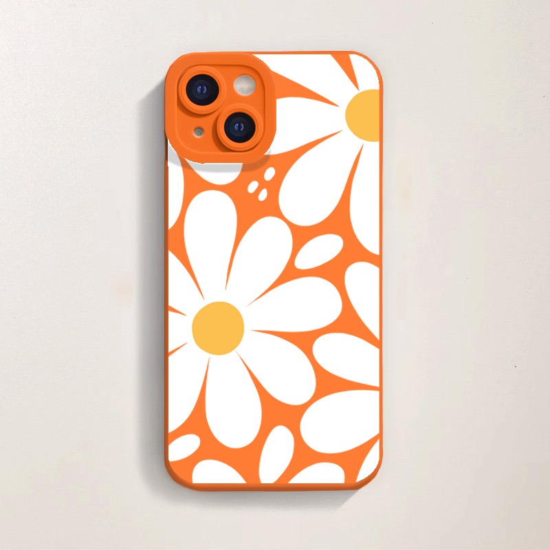 Retro Blossom Burst Silicone Case for Apple iPhone Series – view 1
