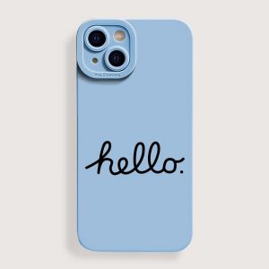 Whimsical Hello Silicone Case for Apple iPhone Series