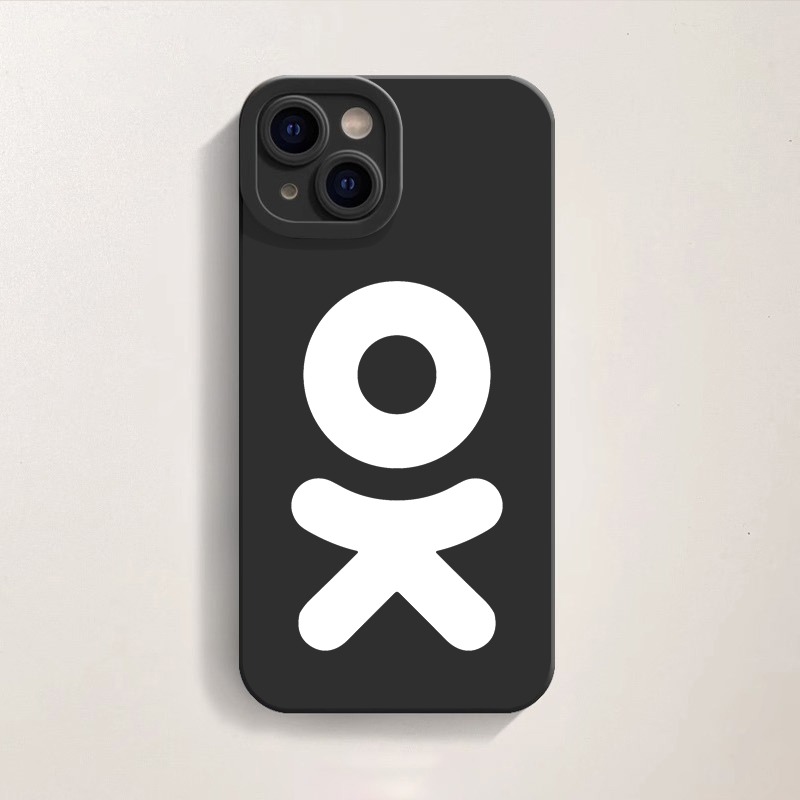 Playful Monochrome 'OK' Silicone Case for Apple iPhone Series – view 1