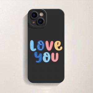 Colorful Love Message Silicone Case for Apple iPhone Series