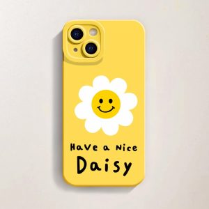 Sunny Smiley Daisy Silicone Case for Apple iPhone Series