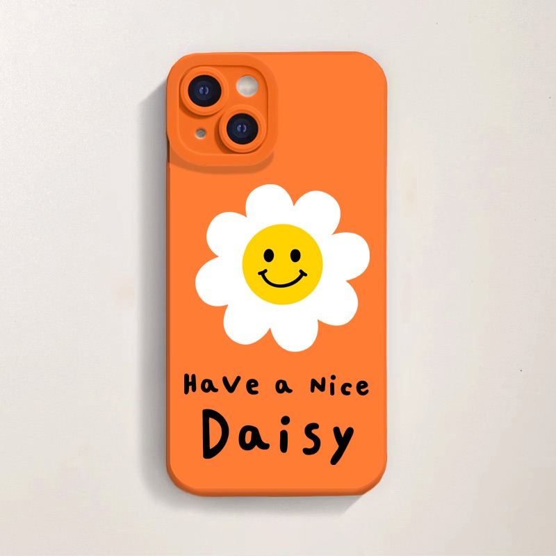 Sunny Smiley Daisy Silicone Case for Apple iPhone Series – view 4