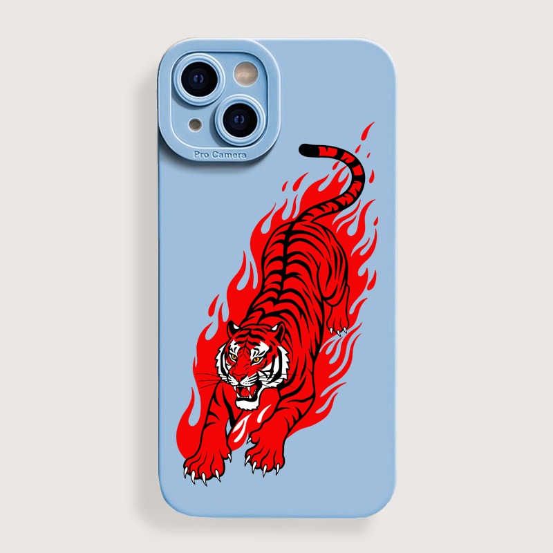 Fiery Tiger Blaze Silicone Case for Apple iPhone Series – view 4