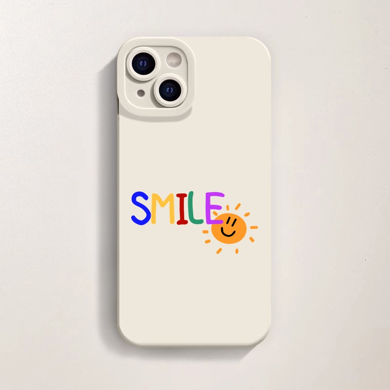 Colorful Smile & Sun Graphic Silicone Case for Apple iPhone Series – view 3