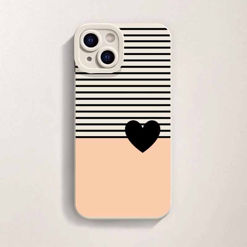 Heart & Stripes Elegance Silicone Case for Apple iPhone Series – view 3