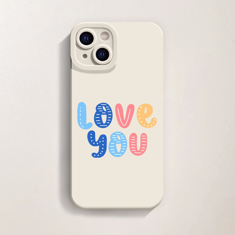 Colorful Love Message Silicone Case for Apple iPhone Series – view 3