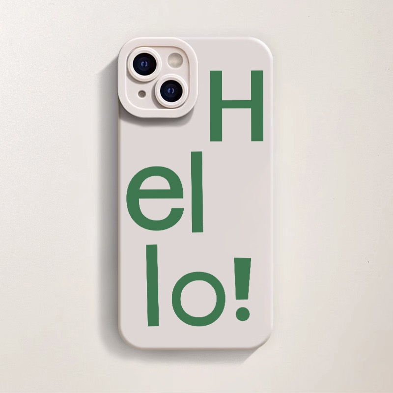 Playful Green Typography Silicone Case for Apple iPhone Series – view 3