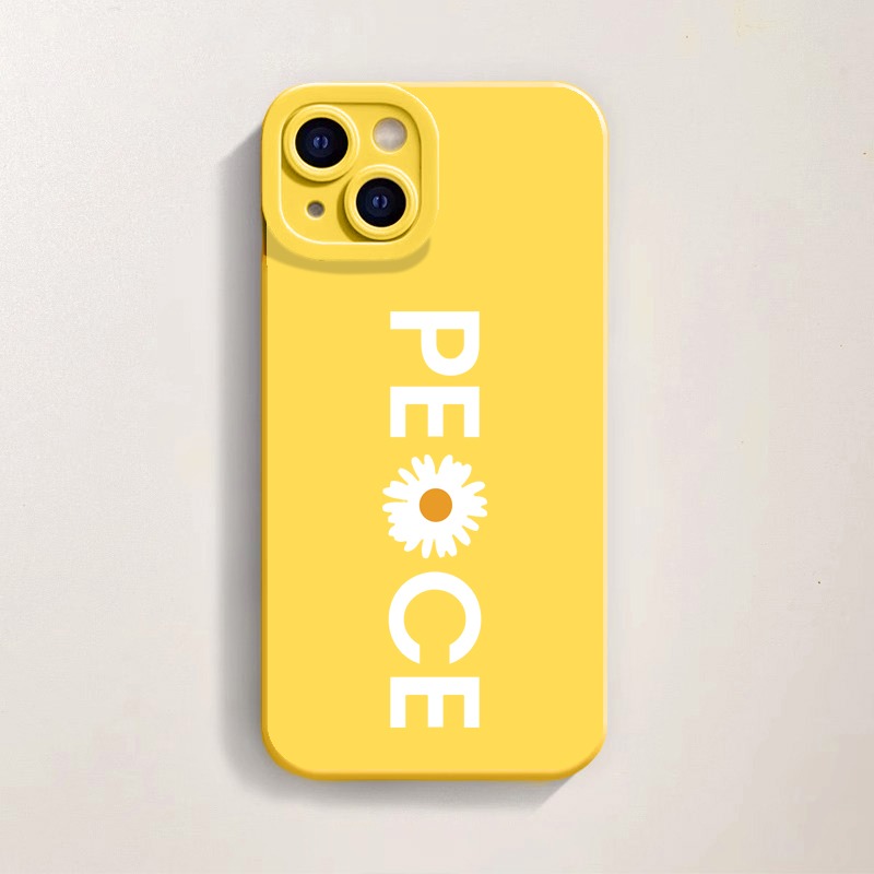 Peaceful Daisy Charm Silicone Case for Apple iPhone Series – view 3