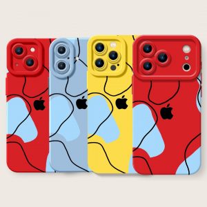 Abstract Waves Blue Silicone Case for Apple iPhone Series