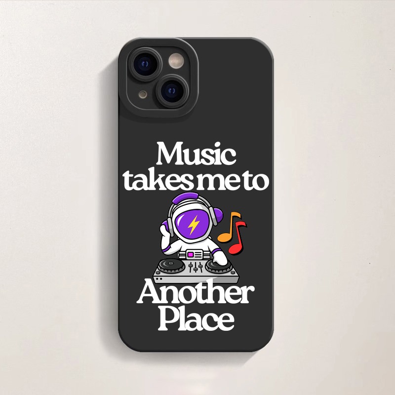 Astronaut DJ Groove: Red Silicone Case for Apple iPhone Series – view 3