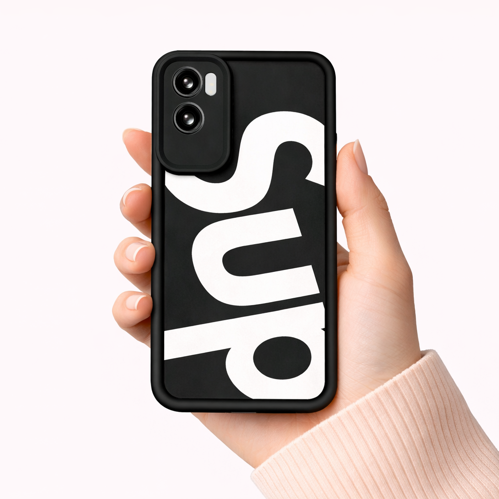 Bold Black & White Statement Silicone Case for Apple iPhone Series – view 2