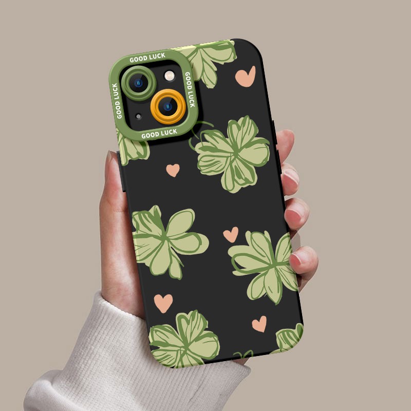 Four-Leaf Clover Charm Silicone Case for Apple iPhone Series – view 2