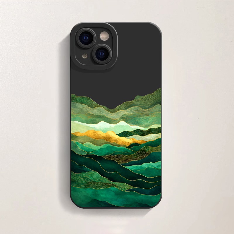 Emerald Waves Artistry Silicone Case for Apple iPhone Series – view 2