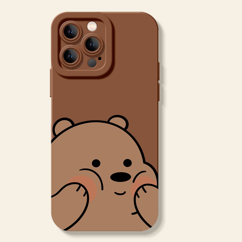 Cheerful Bear Hug Silicone Case for Apple iPhone Series – view 2