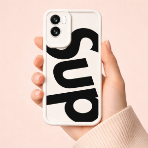 White Statement Silicone Case for OnePlus Nord CE2 5G