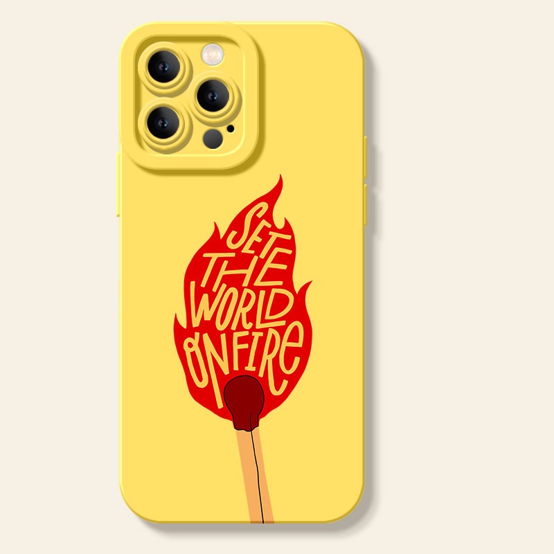 Set the World on Fire Matchstick Design Silicone Case for Apple iPhone Series – view 1
