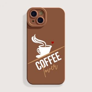 Coffee Lover Brew Brown Silicone Case for Apple iPhone Series
