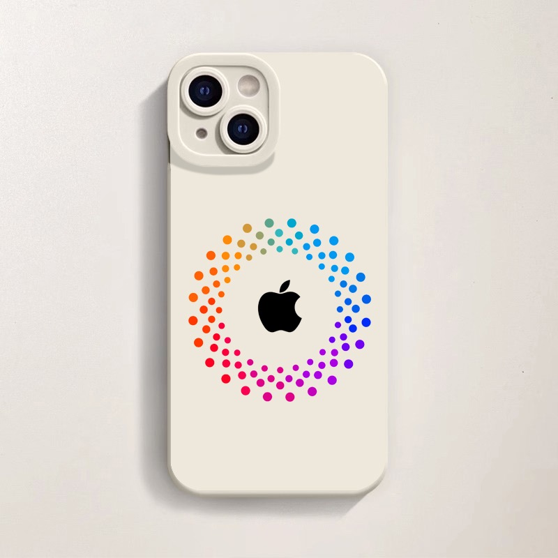 Vibrant Spectrum Circle Silicone Case for Apple iPhone Series – view 1