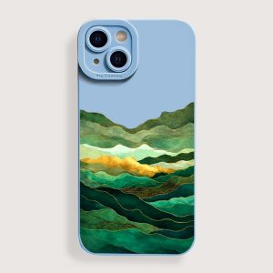 Emerald Waves Artistry Silicone Case for Apple iPhone Series
