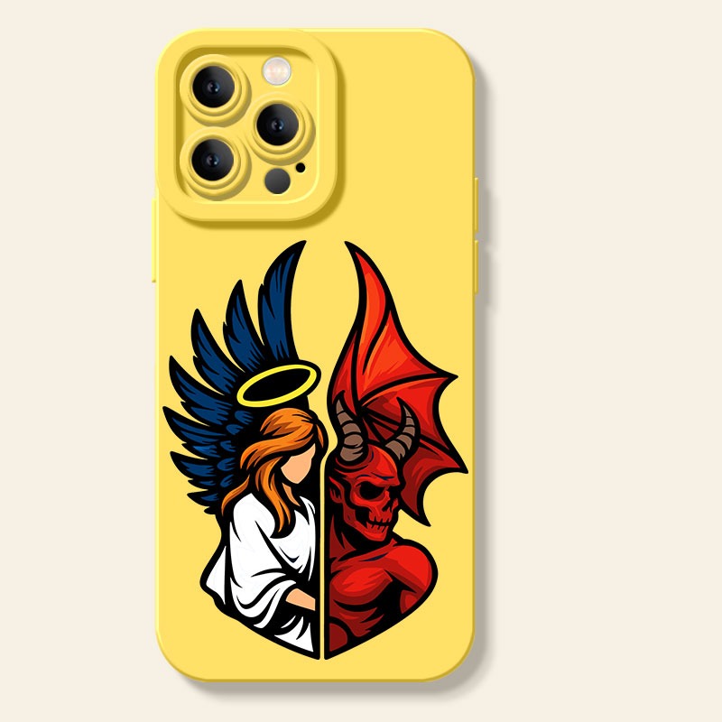 Angel vs. Demon Duality Silicone Case for Apple iPhone Series – view 1