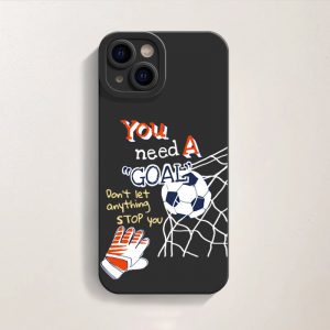 Soccer Goal Motivation Silicone Case for Apple iPhone Series