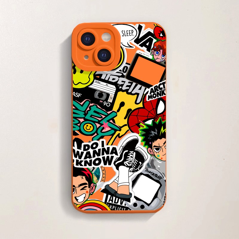 Vibrant Pop Culture Collage Silicone Case for Apple iPhone Series – view 2