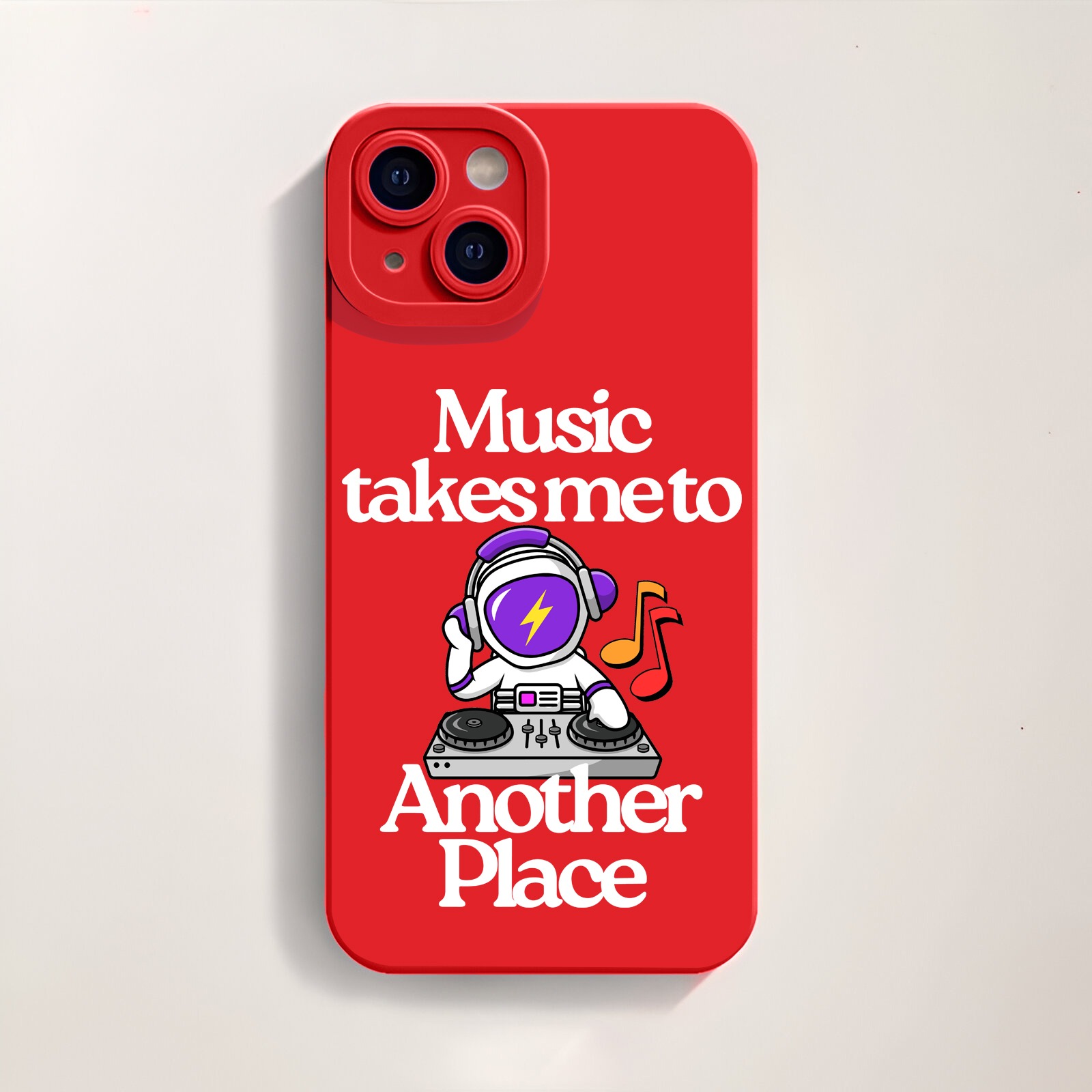 Astronaut DJ Groove: Red Silicone Case for Apple iPhone Series – view 2