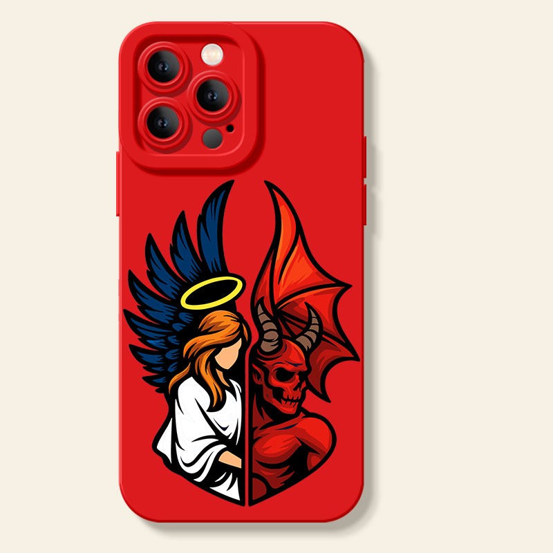 Angel vs. Demon Duality Silicone Case for Apple iPhone Series – view 4