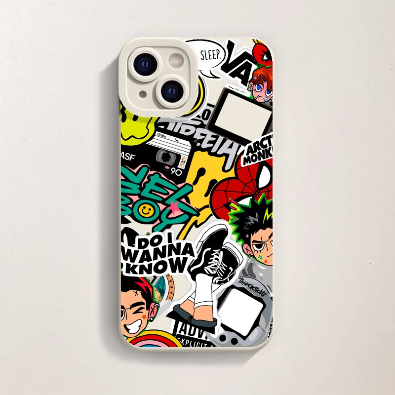 Vibrant Pop Culture Collage Silicone Case for Apple iPhone Series – view 4