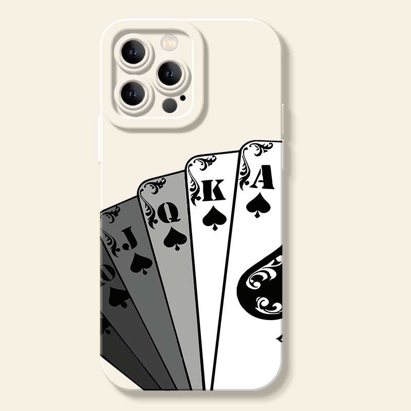 Royal Flush Spade Design Silicone Case for Apple iPhone Series – view 4