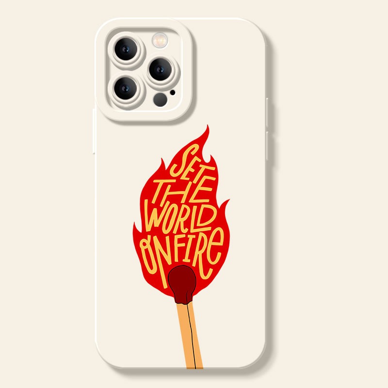 Set the World on Fire Matchstick Design Silicone Case for Apple iPhone Series – view 4