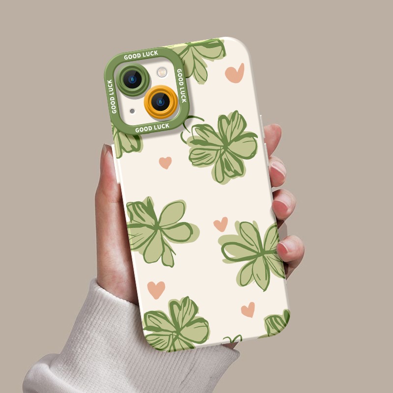 Four-Leaf Clover Charm Silicone Case for Apple iPhone Series – view 3