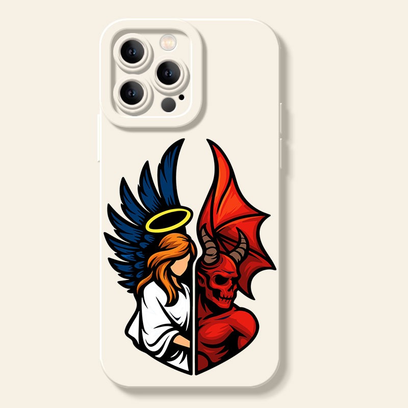 Angel vs. Demon Duality Silicone Case for Apple iPhone Series – view 2