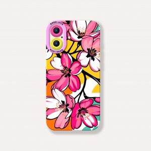 Vibrant Blossom Paradise Silicone Case for Apple iPhone Series