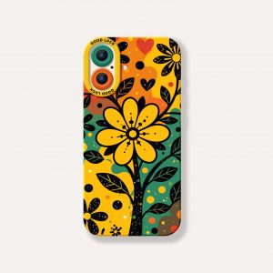 Vibrant Floral Bliss Silicone Case for Apple iPhone Series