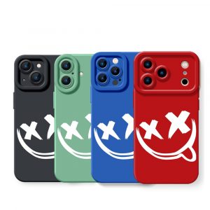 Edgy Smiley Face Silicone Case for Apple iPhone Series