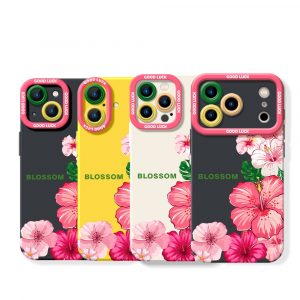Floral Bloom Delight Silicone Case for Apple iPhone Series