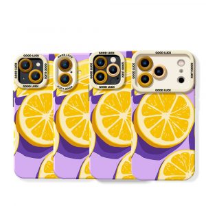 Lemon Zest Charm Silicone Case for Apple iPhone Series