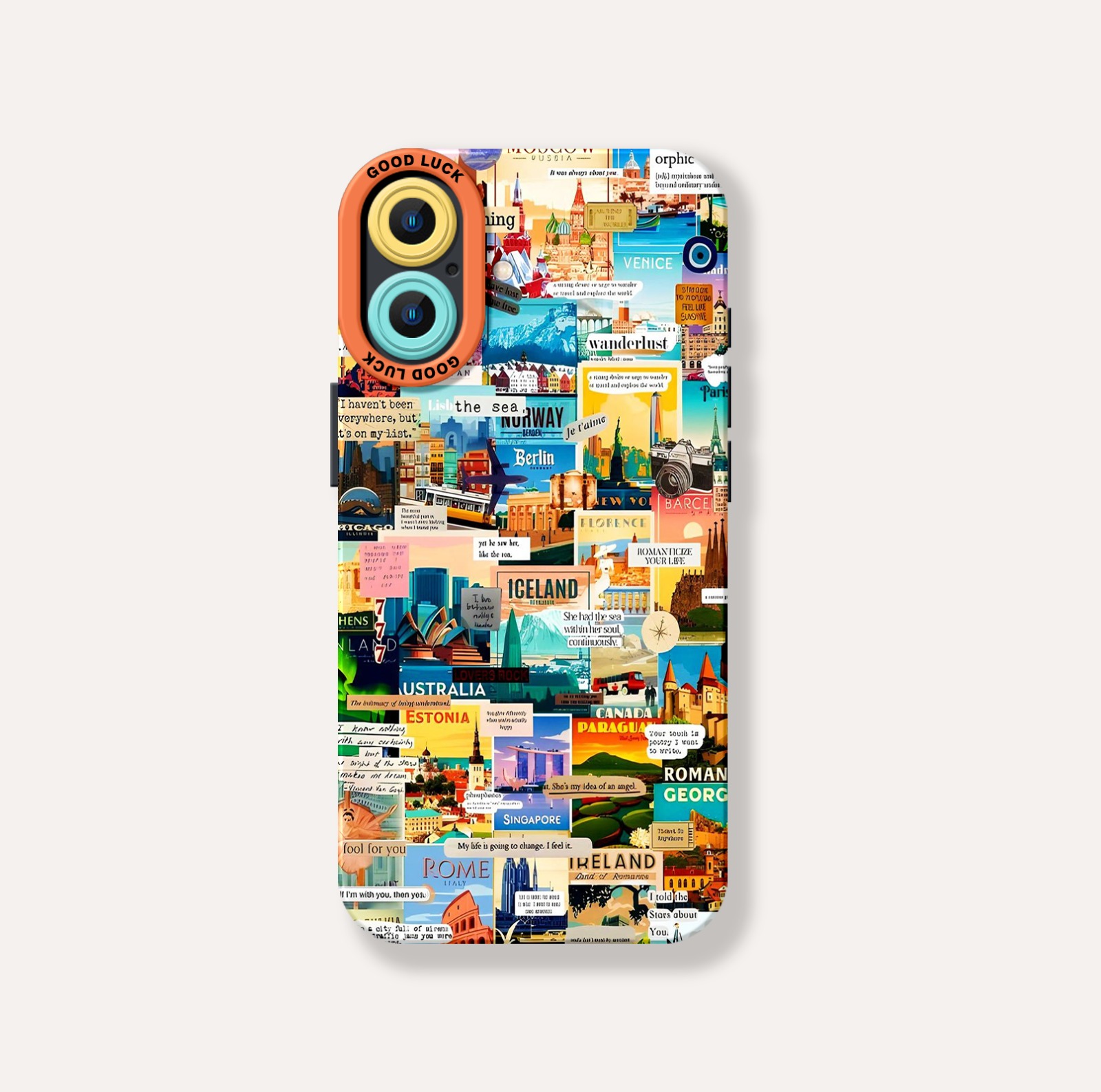 World Travel Collage Silicone Case for Apple iPhone Series – view 2