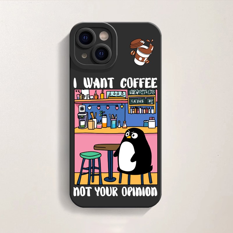 Penguin Café Vibes Silicone Case for Apple iPhone Series – view 2
