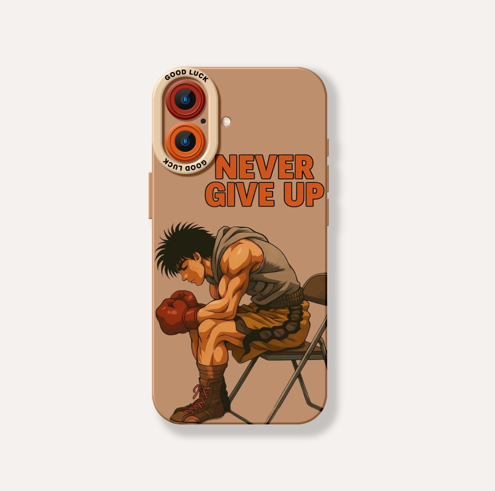 Motivational Boxer 'Never Give Up' Silicone Case for Apple iPhone Series – view 4