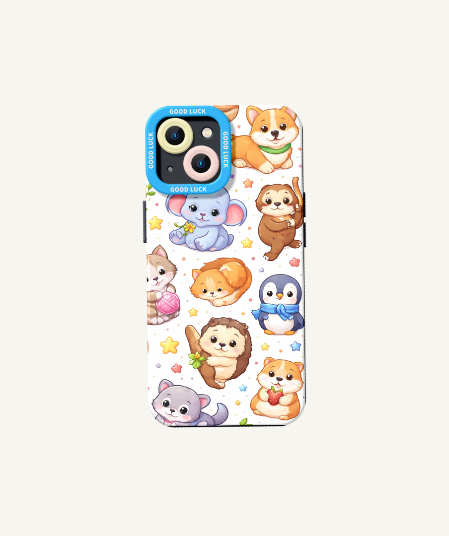 Adorable Animals Charm Silicone Case for Apple iPhone Series – view 1